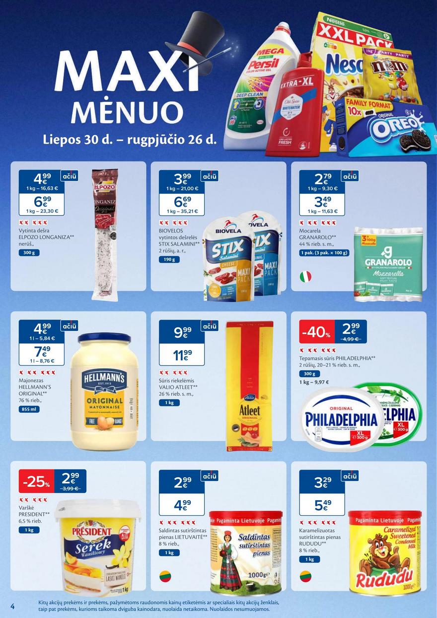 Maxima leidinys akcijos nuo 
  2024-07-30 iki 
  2024-08-05 | Leidinukas.lt puslapis 4