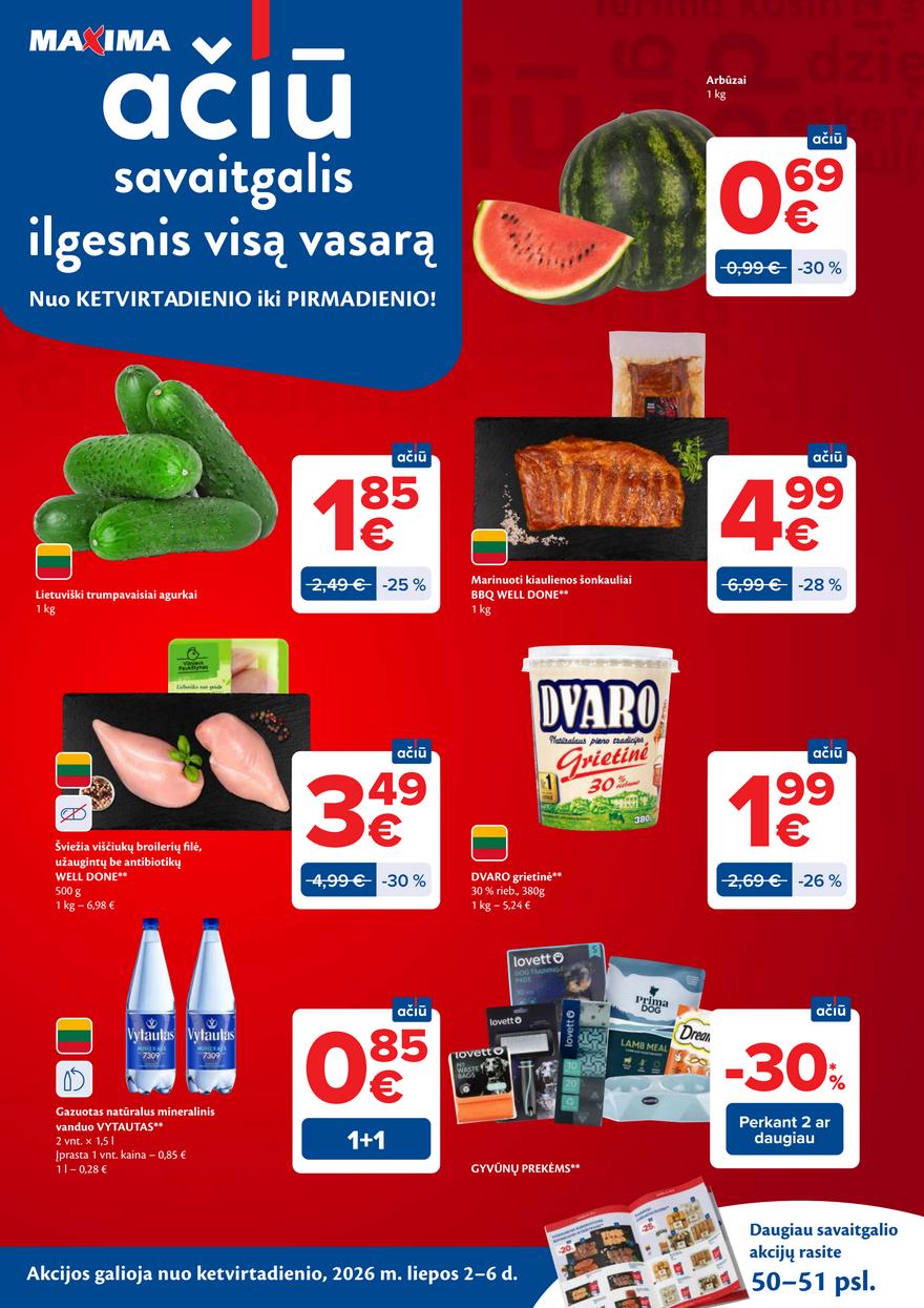 Maxima leidinys akcijos nuo 
  2026-06-30 iki 
  2026-07-06 | Leidinukas.lt puslapis 52
