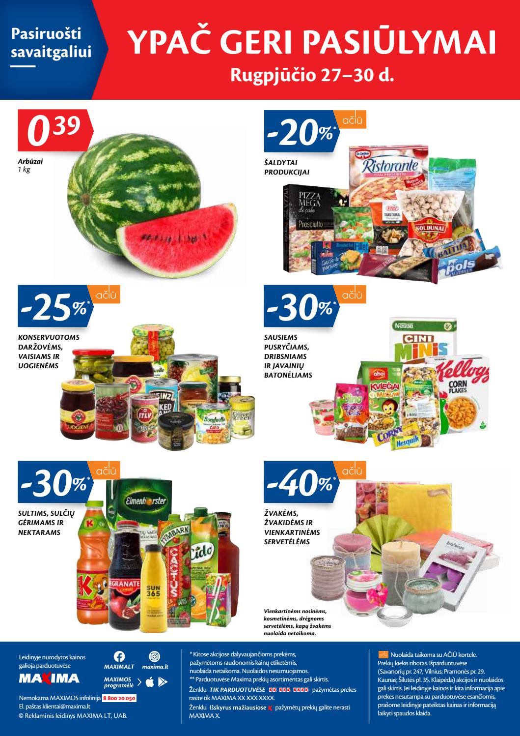 Maxima kaininis leidinys akcijos nuo 
  2020-08-25 iki 
  2020-08-31 | Leidinukas.lt puslapis 32