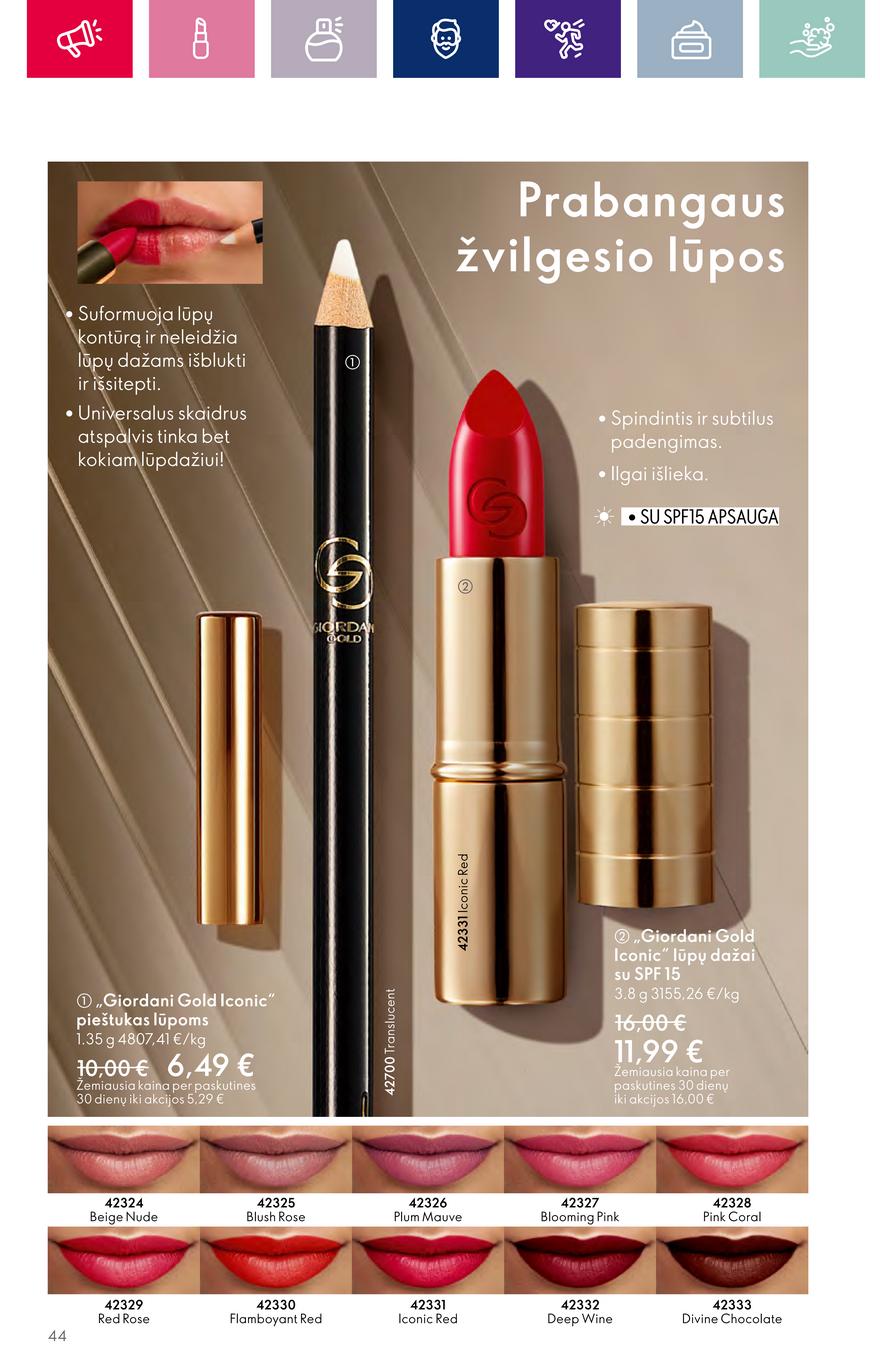 Oriflame katalogas akcijos nuo 
  2023-10-04 iki 
  2023-11-01 | Leidinukas.lt puslapis 44