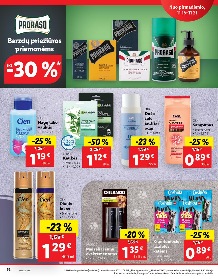Lidl maisto prekių pasiūlymai akcijos nuo 
  2021-11-15 iki 
  2021-11-21 | Leidinukas.lt puslapis 32
