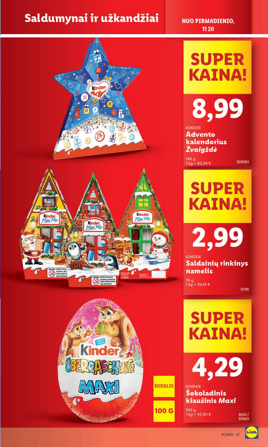 Lidl pasiūlymai akcijos nuo 
  2023-11-20 iki 
  2023-11-26 | Leidinukas.lt puslapis 22