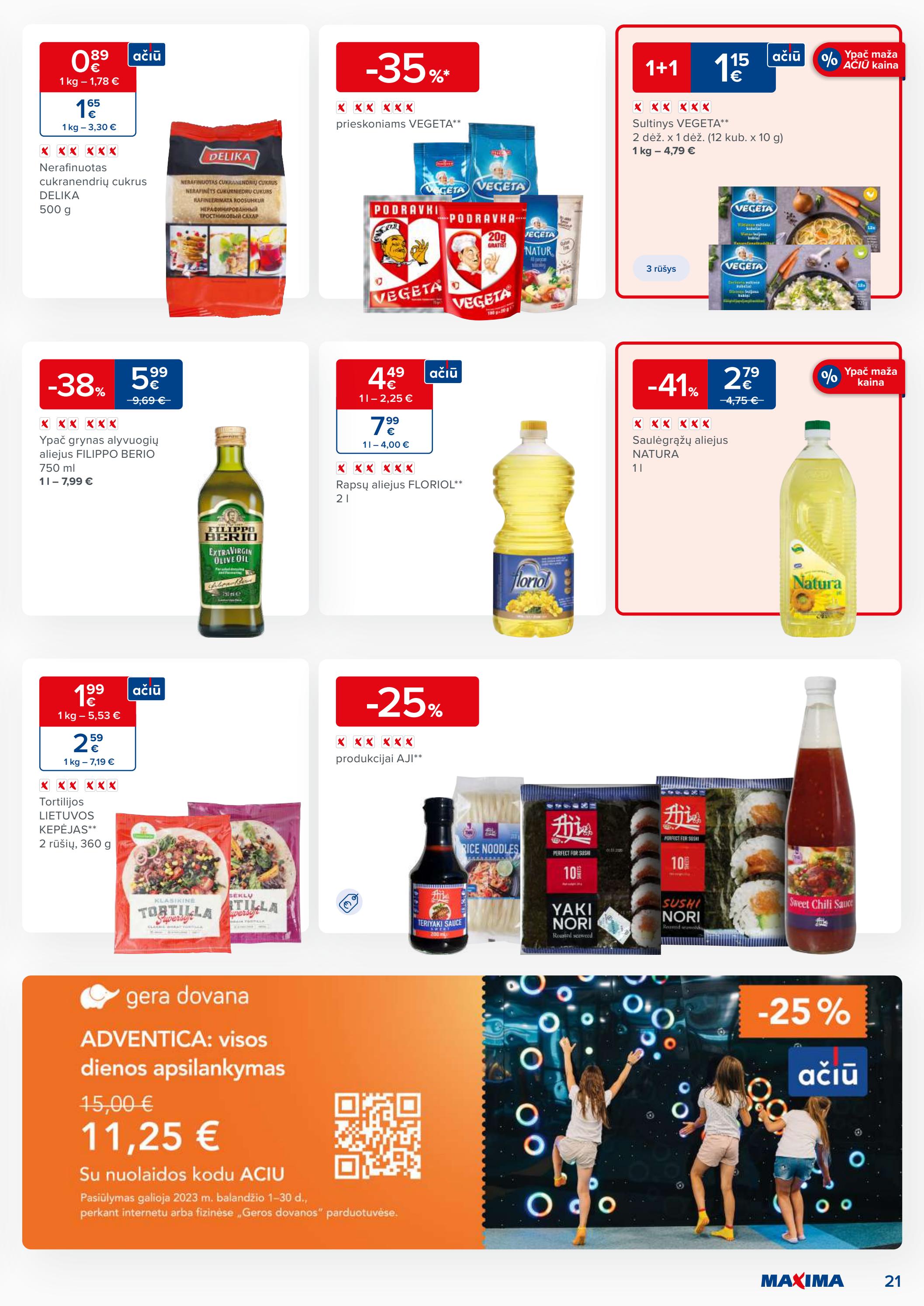 Maxima kaininis leidinys akcijos nuo 
  2023-03-28 iki 
  2023-04-03 | Leidinukas.lt puslapis 21