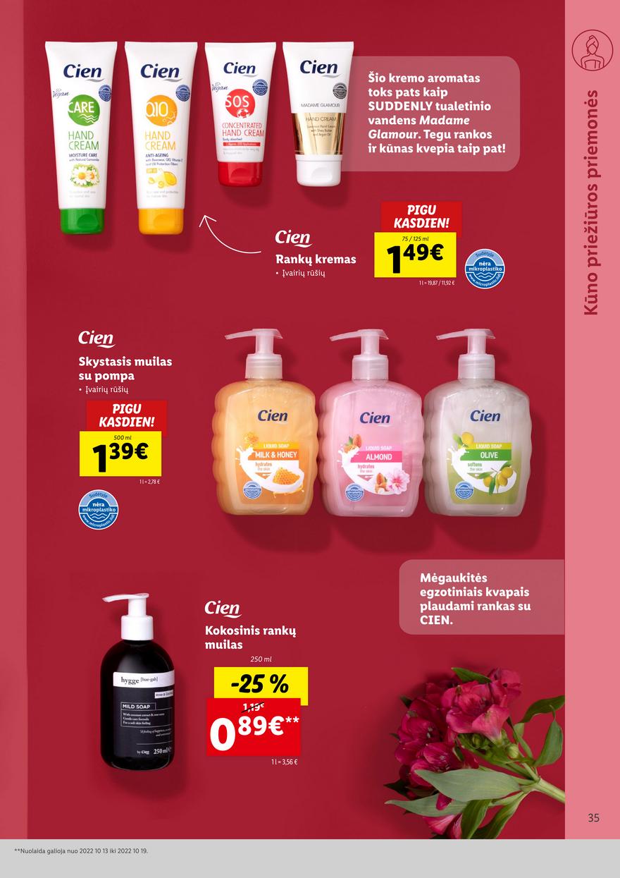 Lidl pasiūlymai akcijos nuo 
  2022-10-13 iki 
  2022-10-19 | Leidinukas.lt puslapis 35