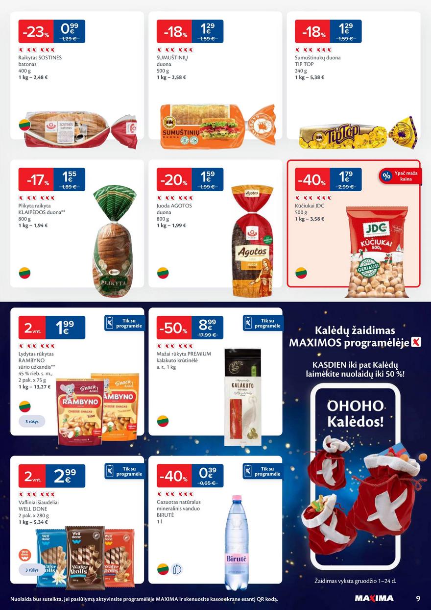 Maxima kaininis leidinys akcijos nuo 
  2023-12-19 iki 
  2023-12-26 | Leidinukas.lt puslapis 9
