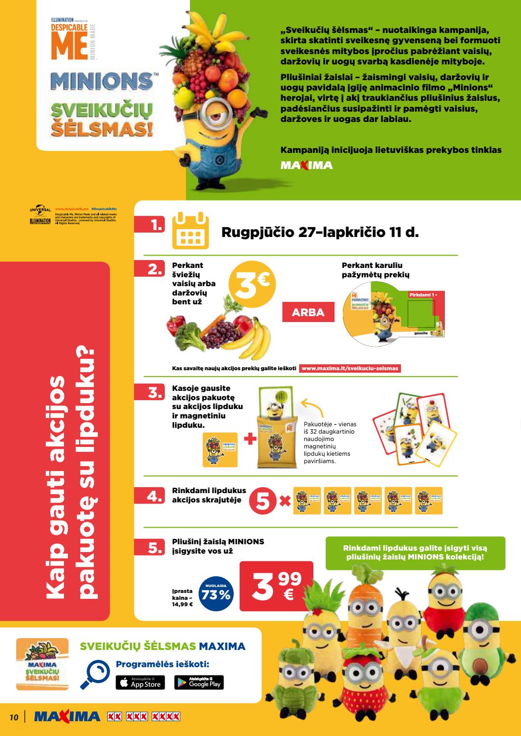Maxima kaininis leidinys akcijos nuo 
  2019-08-29 iki 
  2019-09-11 | Leidinukas.lt puslapis 10