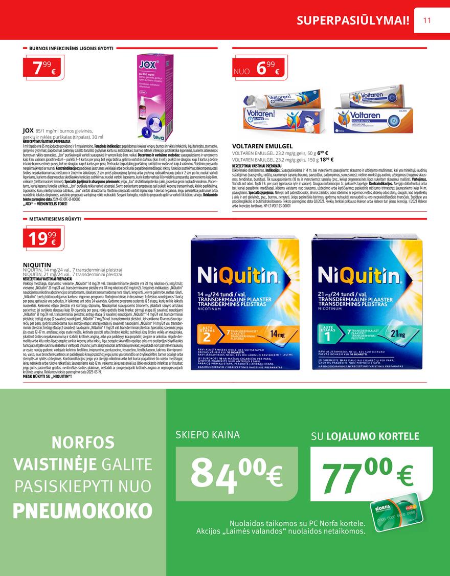 Norfos vaistinės leidinys akcijos nuo 
  2025-04-01 iki 
  2025-04-30 | Leidinukas.lt puslapis 11