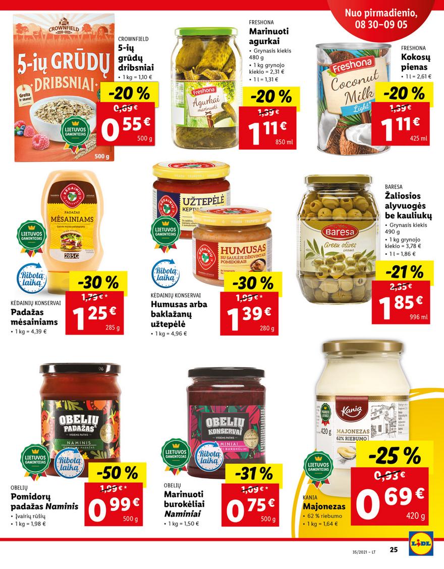 Lidl maisto prekių pasiūlymai akcijos nuo 
  2021-08-30 iki 
  2021-09-05 | Leidinukas.lt puslapis 25