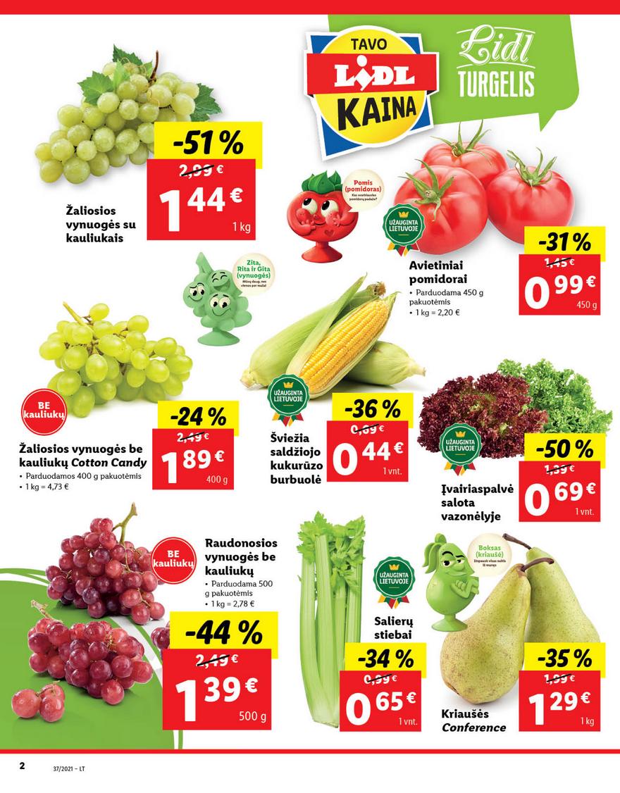 Lidl maisto prekių pasiūlymai akcijos nuo 
  2021-09-13 iki 
  2021-09-19 | Leidinukas.lt puslapis 2