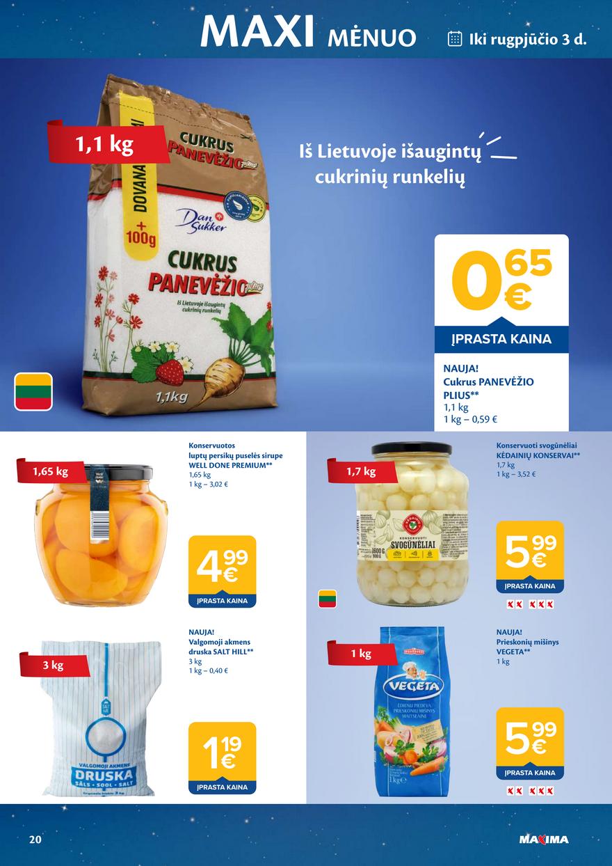 Maxima leidinukas akcijos nuo 
  2026-07-07 iki 
  2026-08-03 | Leidinukas.lt puslapis 20