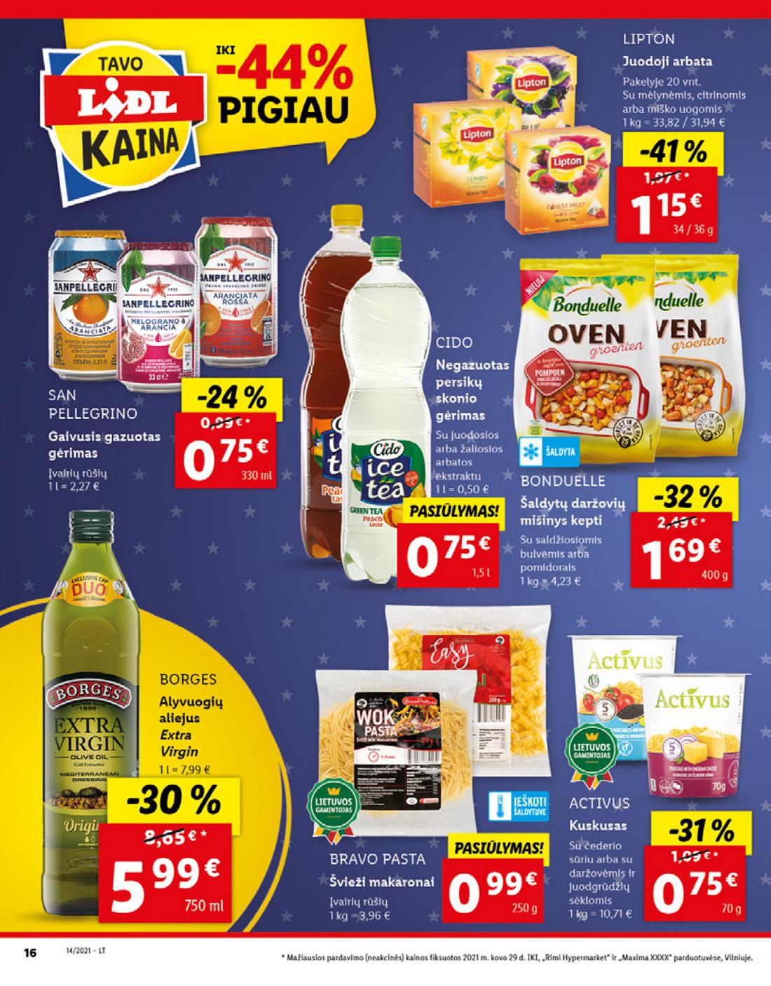 Lidl maisto prekių pasiūlymai akcijos nuo 
  2021-04-05 iki 
  2021-04-11 | Leidinukas.lt puslapis 16