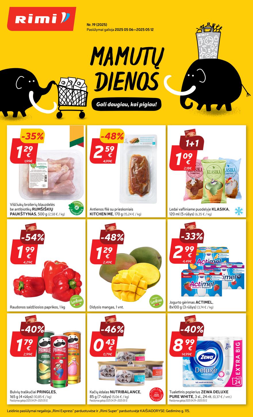 Rimi savaitinis leidinys 19 akcijos nuo 
  2025-05-06 iki 
  2025-05-12 | Leidinukas.lt puslapis 1