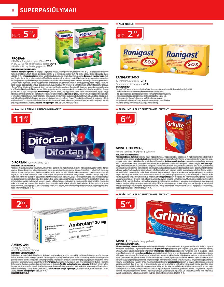 Norfos vaistinės leidinys akcijos nuo 
  2025-09-01 iki 
  2025-09-30 | Leidinukas.lt puslapis 8