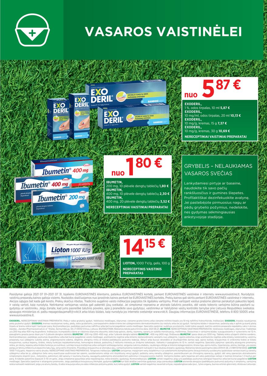 Euro vaistinė leidinys akcijos nuo 
  2021-07-01 iki 
  2021-07-31 | Leidinukas.lt puslapis 8