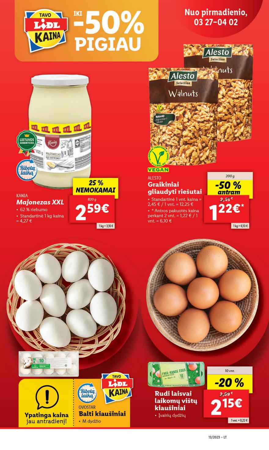 Lidl pasiūlymai akcijos nuo 
  2023-03-27 iki 
  2023-04-02 | Leidinukas.lt puslapis 2