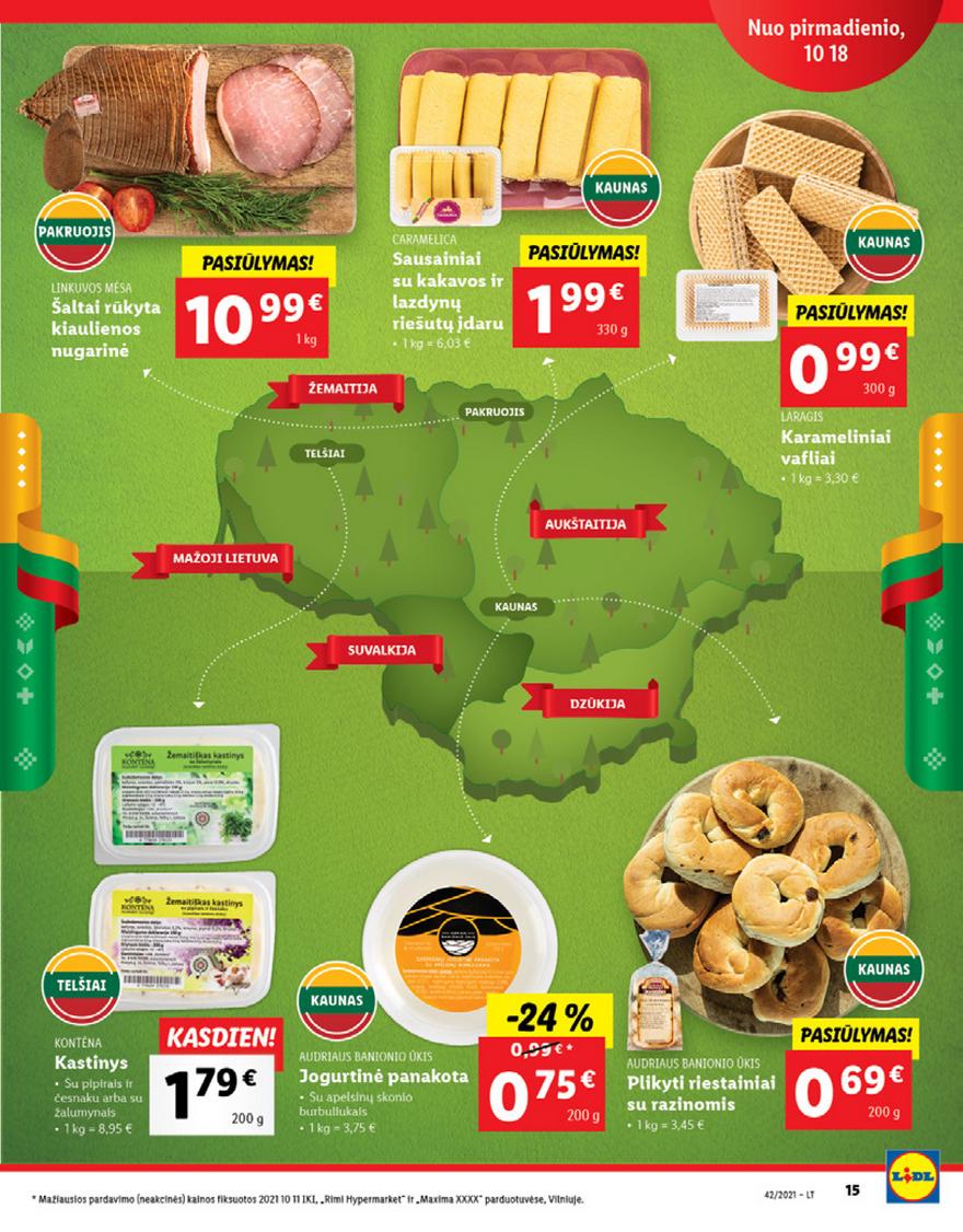 Lidl pasiūlymai akcijos nuo 
  2021-10-18 iki 
  2021-10-24 | Leidinukas.lt puslapis 15