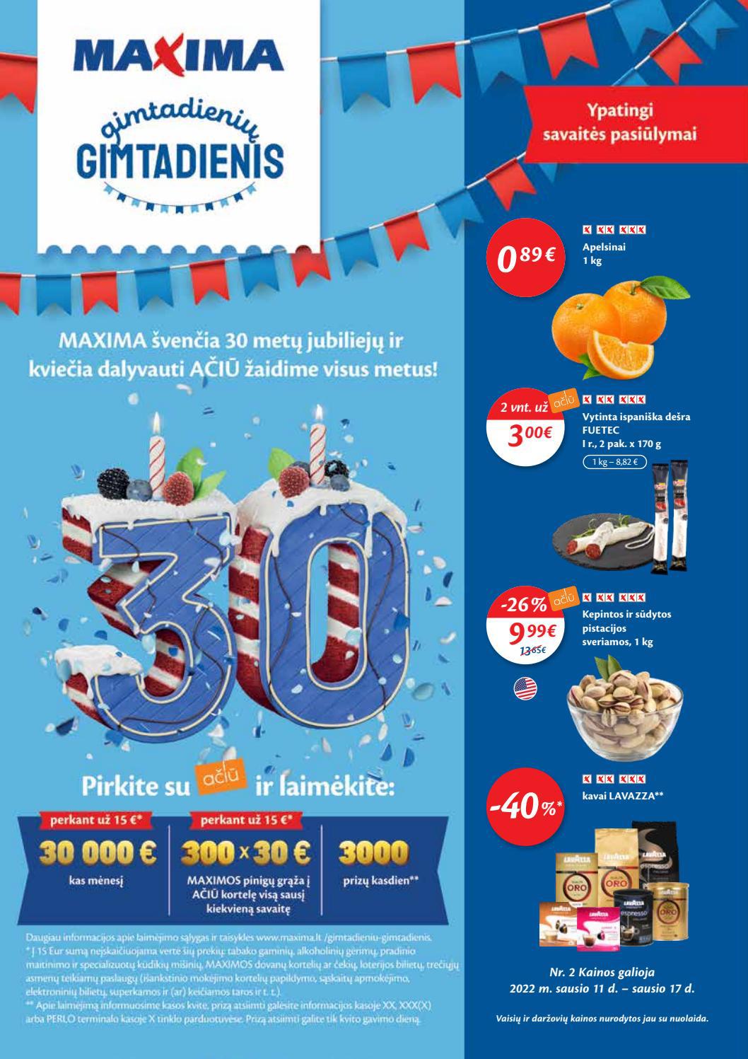 Maxima kaininis leidinys akcijos nuo 
  2022-01-11 iki 
  2022-01-17 | Leidinukas.lt puslapis 1