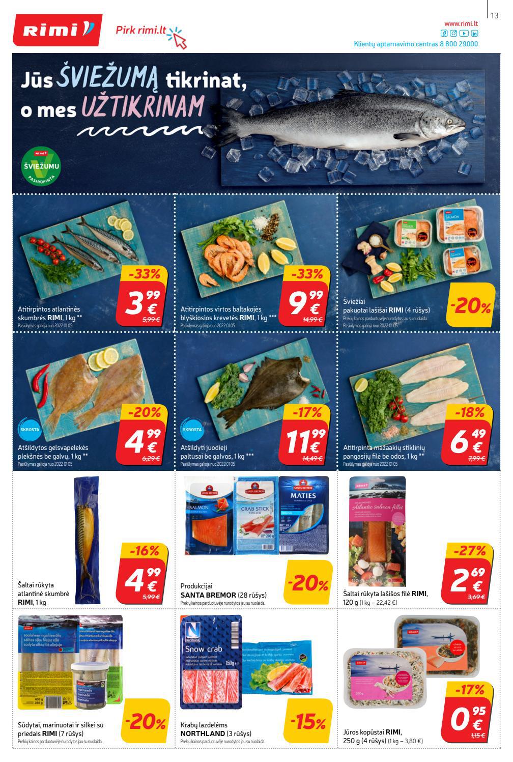 Rimi savaitinis leidinys akcijos nuo 
  2022-01-04 iki 
  2022-01-10 | Leidinukas.lt puslapis 13