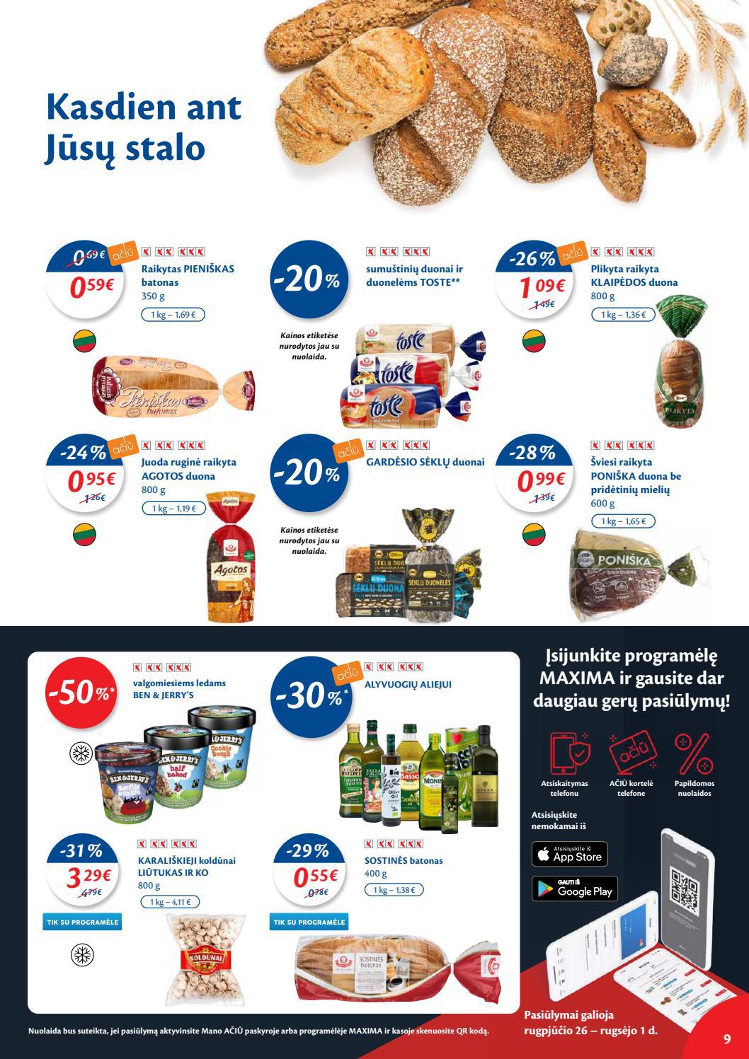 Maxima kaininis leidinys akcijos nuo 
  2021-08-26 iki 
  2021-08-29 | Leidinukas.lt puslapis 9