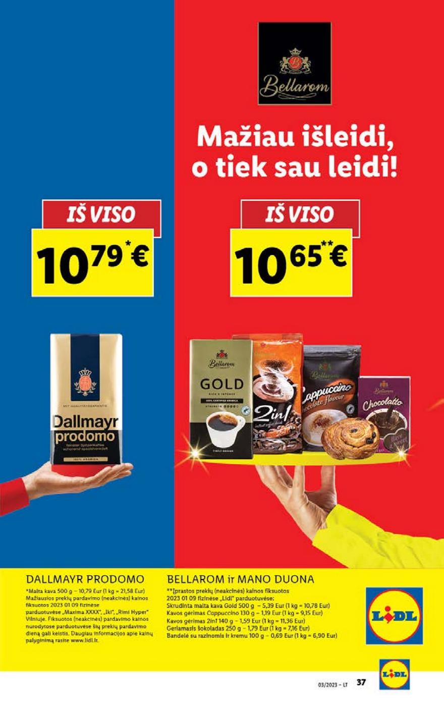 Lidl maisto prekių pasiūlymai akcijos nuo 
  2023-01-16 iki 
  2023-01-22 | Leidinukas.lt puslapis 37