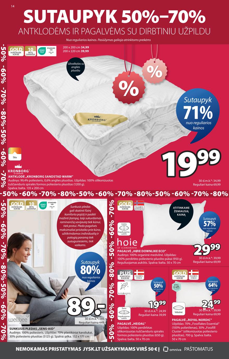 Jysk nuolaidų leidinys akcijos nuo 
  2026-07-28 iki 
  2026-08-10 | Leidinukas.lt puslapis 14
