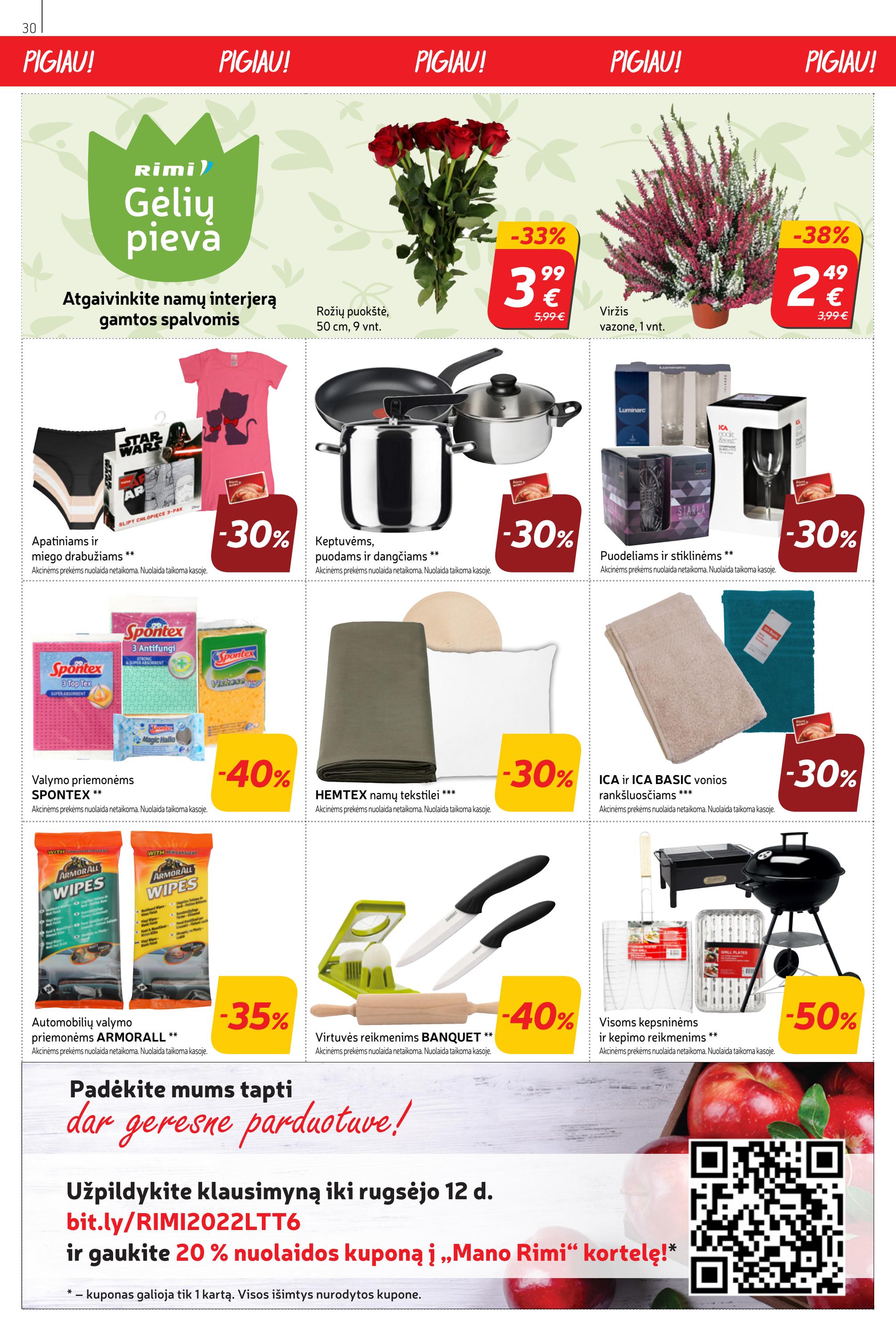 Rimi savaitinis leidinys akcijos nuo 
  2022-09-06 iki 
  2022-09-12 | Leidinukas.lt puslapis 30