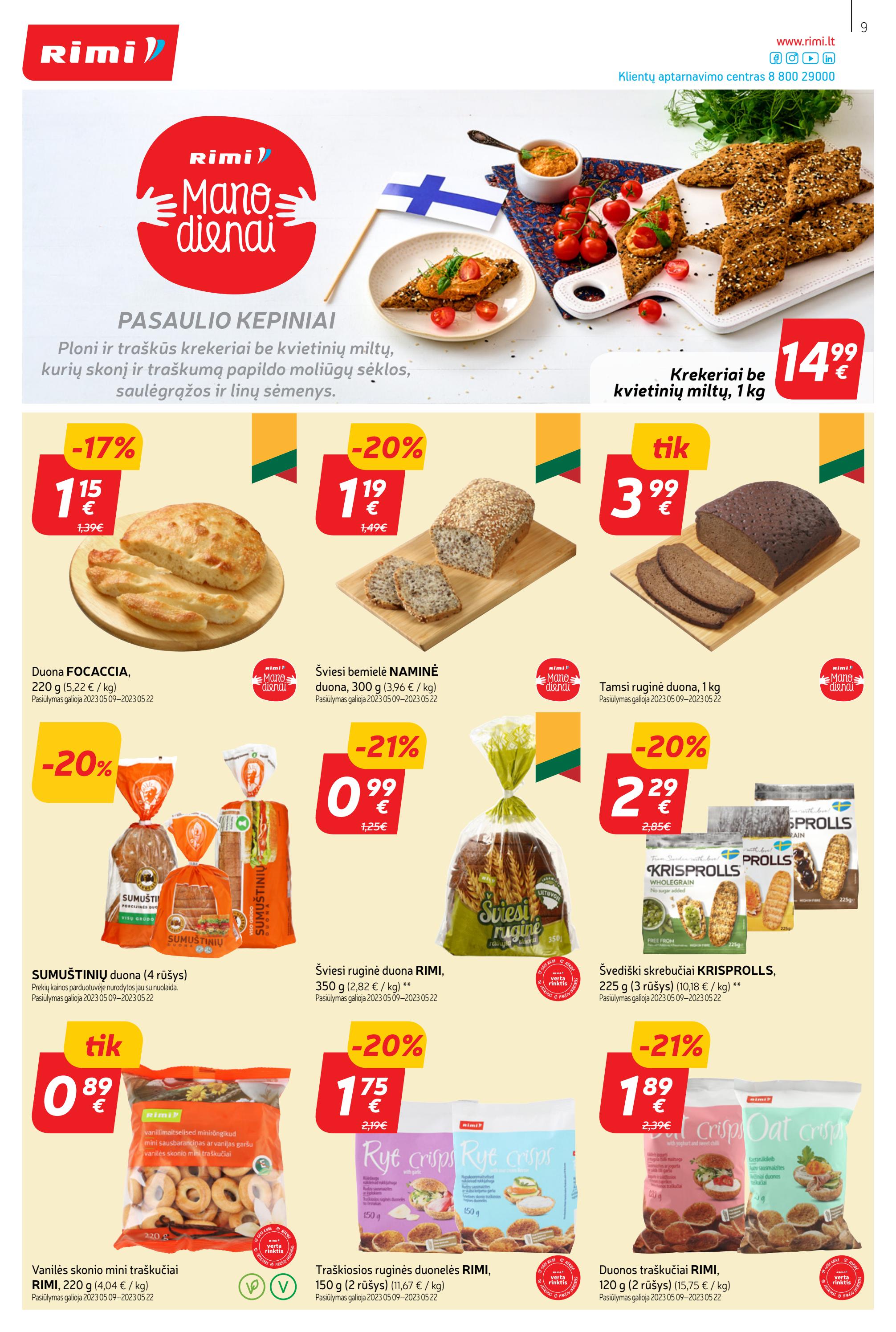 Rimi savaitinis leidinys akcijos nuo 
  2023-05-16 iki 
  2023-05-22 | Leidinukas.lt puslapis 9