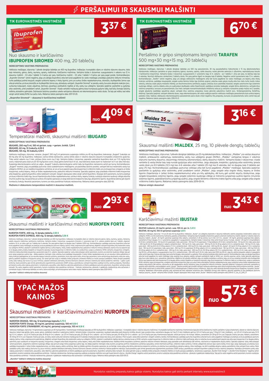 Euro vaistinė leidinys akcijos nuo 
  2021-09-01 iki 
  2021-09-30 | Leidinukas.lt puslapis 12