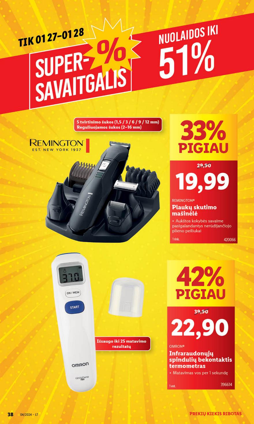 Lidl pasiūlymai akcijos nuo 
  2024-01-22 iki 
  2024-01-28 | Leidinukas.lt puslapis 38