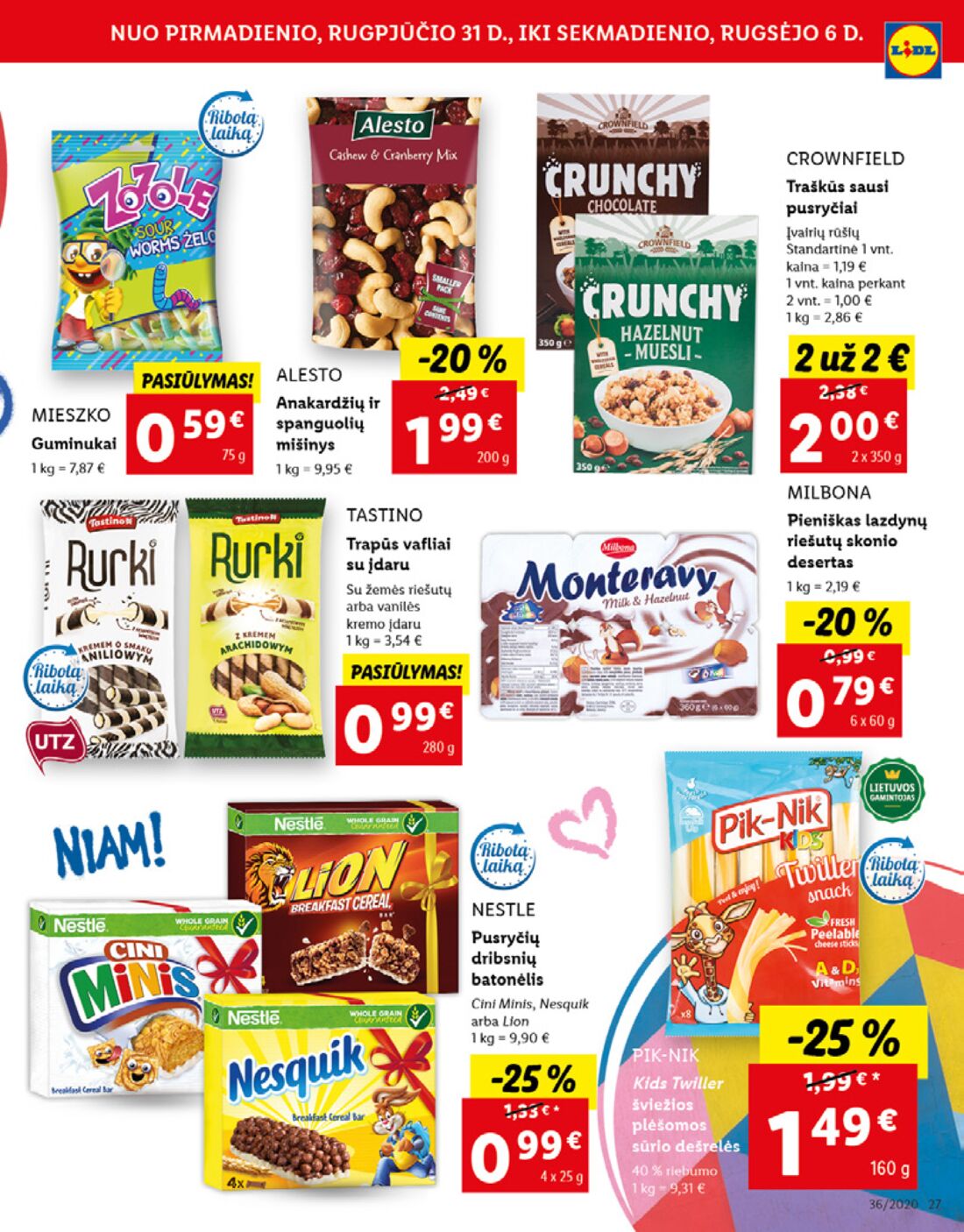 Lidl savaitinis leidinys akcijos nuo 
  2020-08-31 iki 
  2020-09-06 | Leidinukas.lt puslapis 27