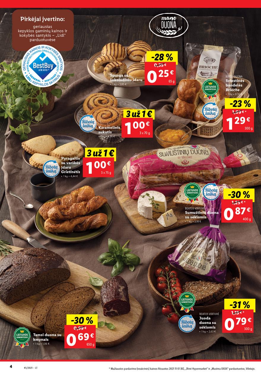 Lidl maisto prekių pasiūlymai akcijos nuo 
  2021-11-08 iki 
  2021-11-14 | Leidinukas.lt puslapis 4