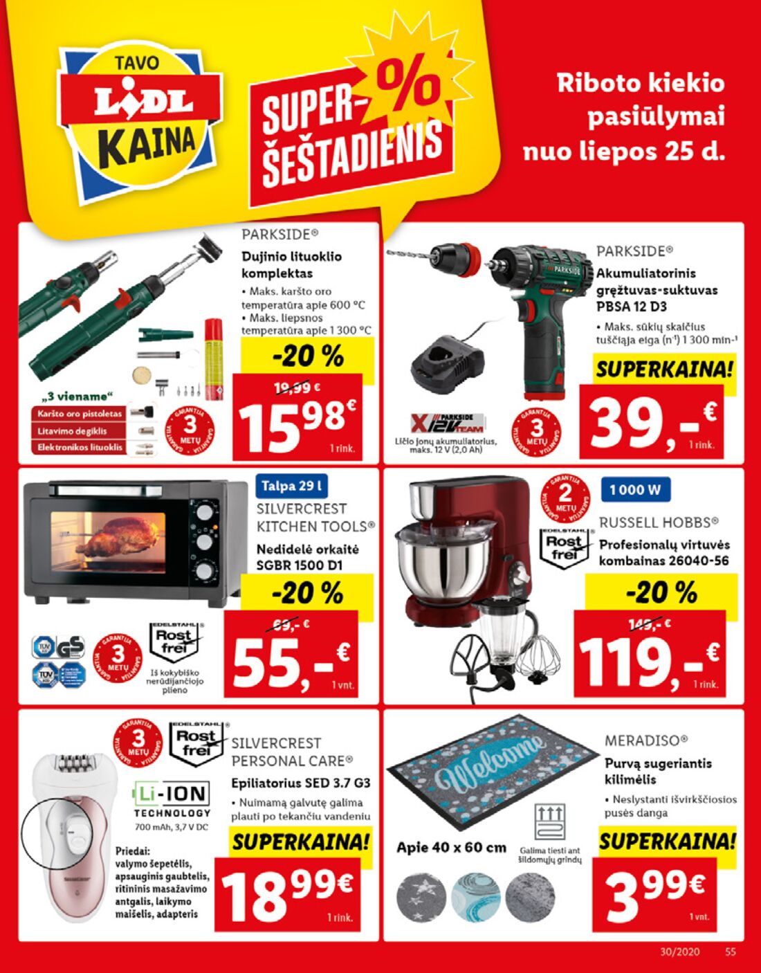 Lidl savaitinis leidinys akcijos nuo 
  2020-07-20 iki 
  2020-07-26 | Leidinukas.lt puslapis 55