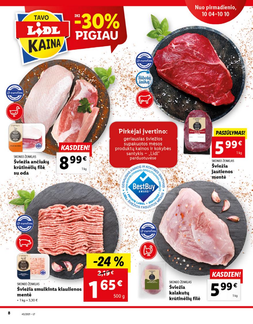 Lidl maisto prekių pasiūlymai akcijos nuo 
  2021-10-04 iki 
  2021-10-10 | Leidinukas.lt puslapis 8