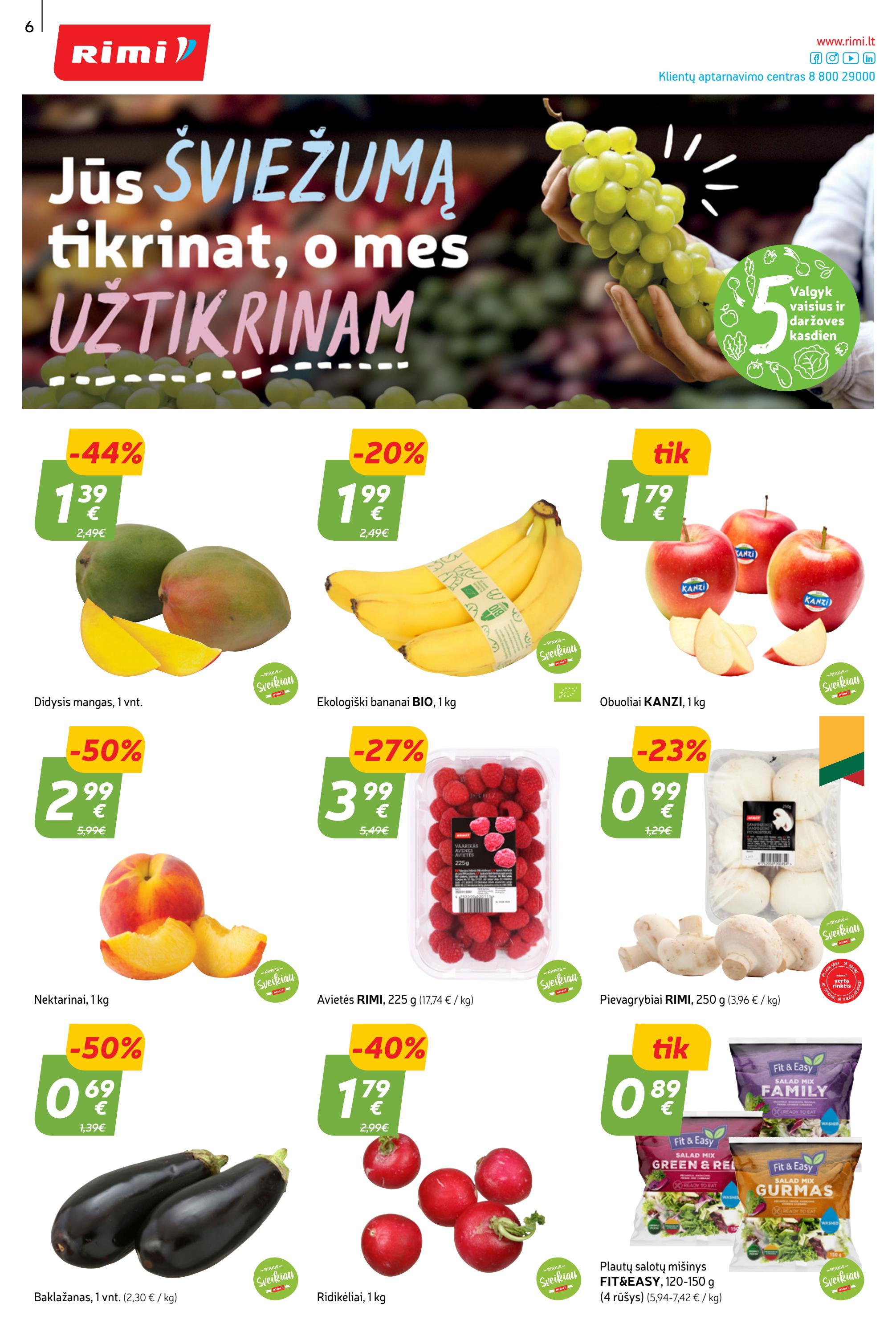 Rimi savaitinis leidinys akcijos nuo 
  2023-06-06 iki 
  2023-06-12 | Leidinukas.lt puslapis 6