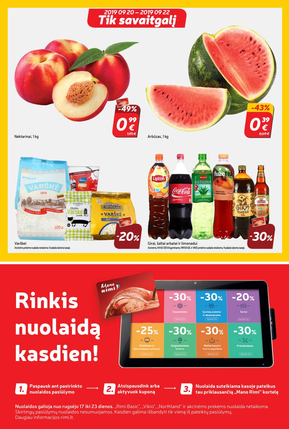 Rimi savaitinis leidinys akcijos nuo 
  2019-09-17 iki 
  2019-09-23 | Leidinukas.lt puslapis 23