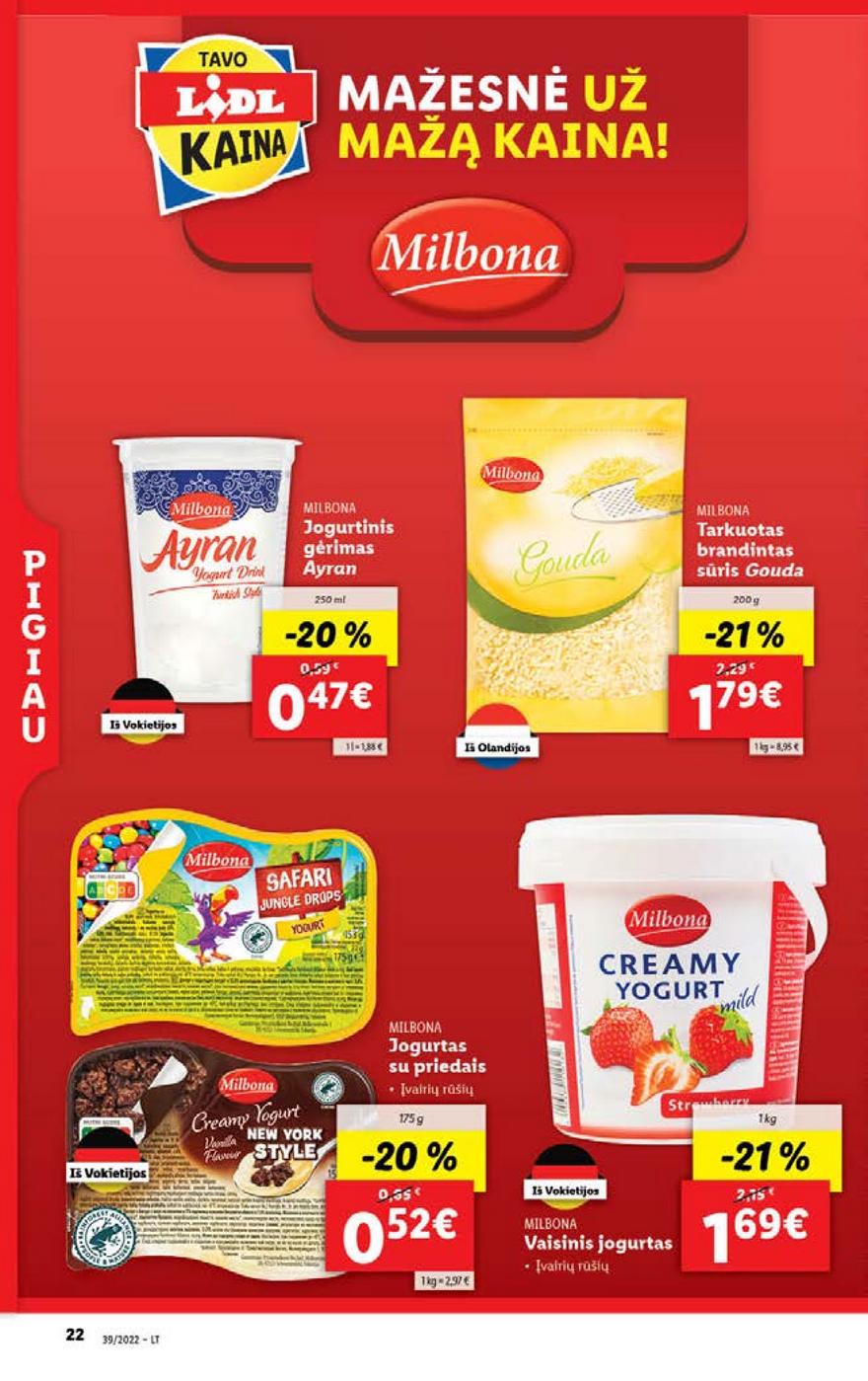 Lidl maisto prekių pasiūlymai akcijos nuo 
  2022-09-26 iki 
  2022-10-02 | Leidinukas.lt puslapis 22