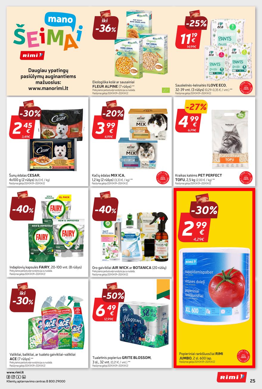 Rimi savaitinis leidinys akcijos nuo 
  2024-04-16 iki 
  2024-04-22 | Leidinukas.lt puslapis 25