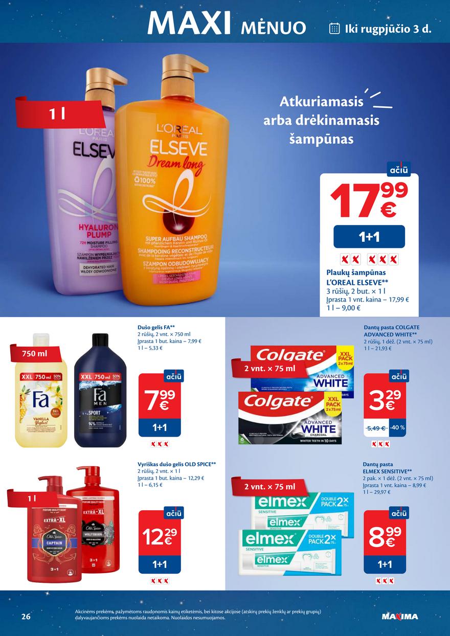 Maxima leidinukas akcijos nuo 
  2026-07-07 iki 
  2026-08-03 | Leidinukas.lt puslapis 26