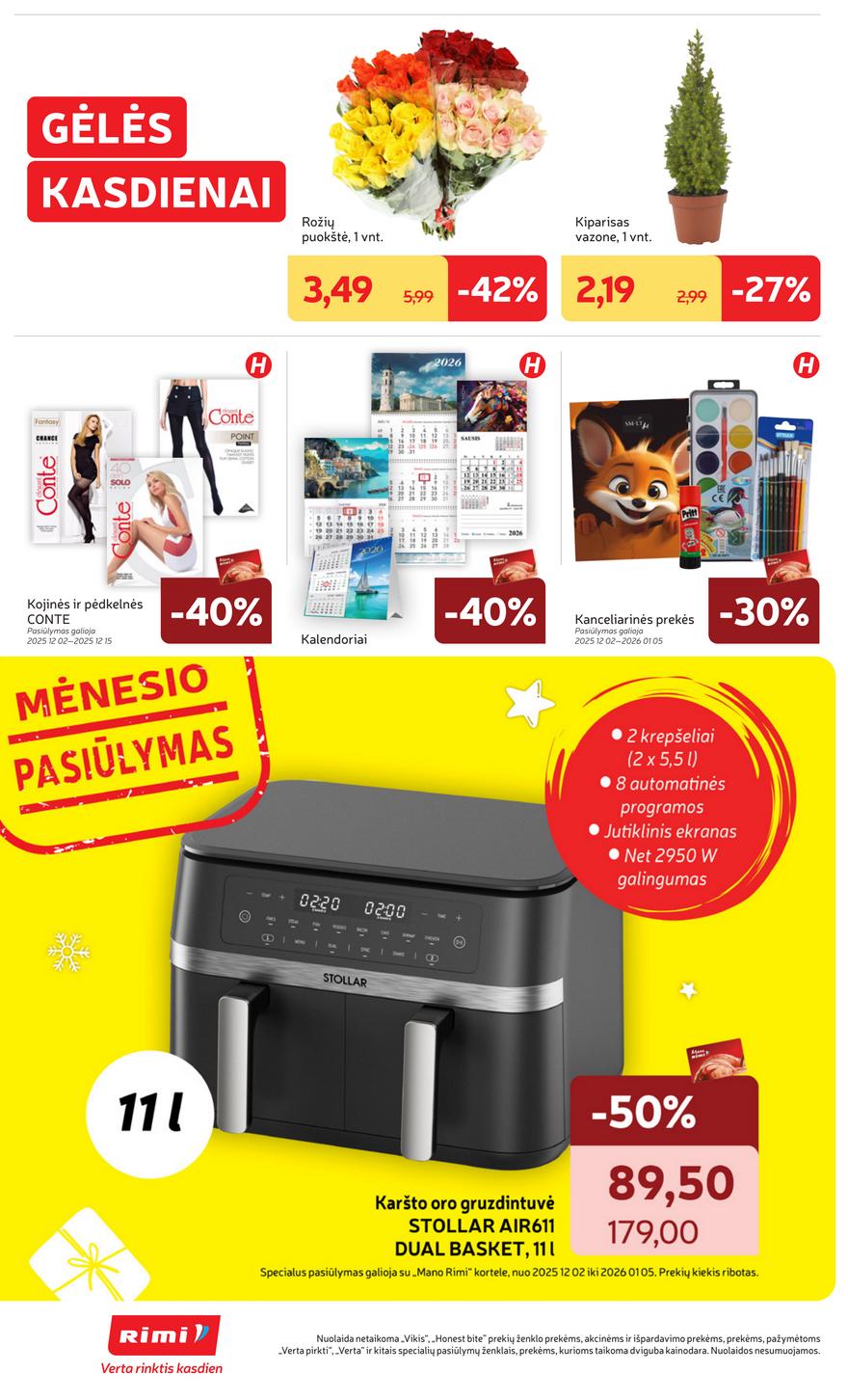 Rimi savaitinis leidinys 49 akcijos nuo 
  2025-12-02 iki 
  2025-12-08 | Leidinukas.lt puslapis 34