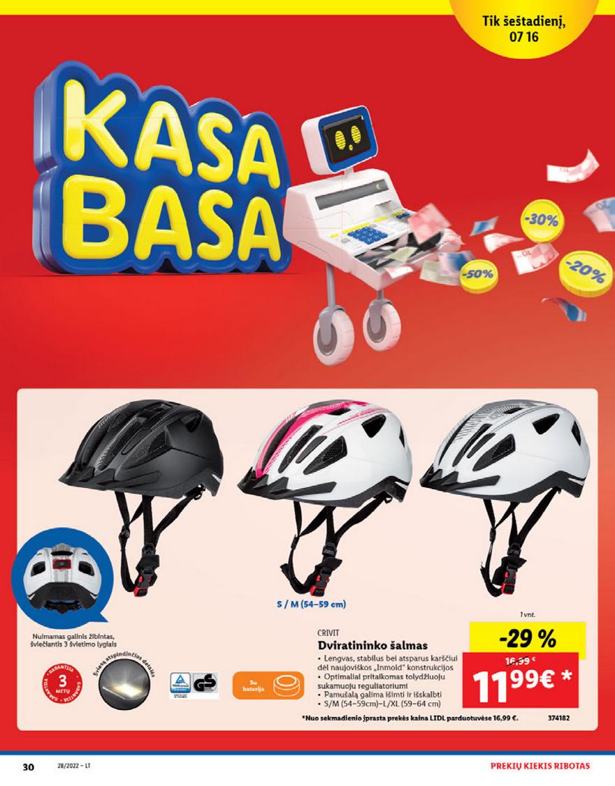 Lidl pasiūlymai akcijos nuo 
  2022-07-11 iki 
  2022-07-17 | Leidinukas.lt puslapis 30