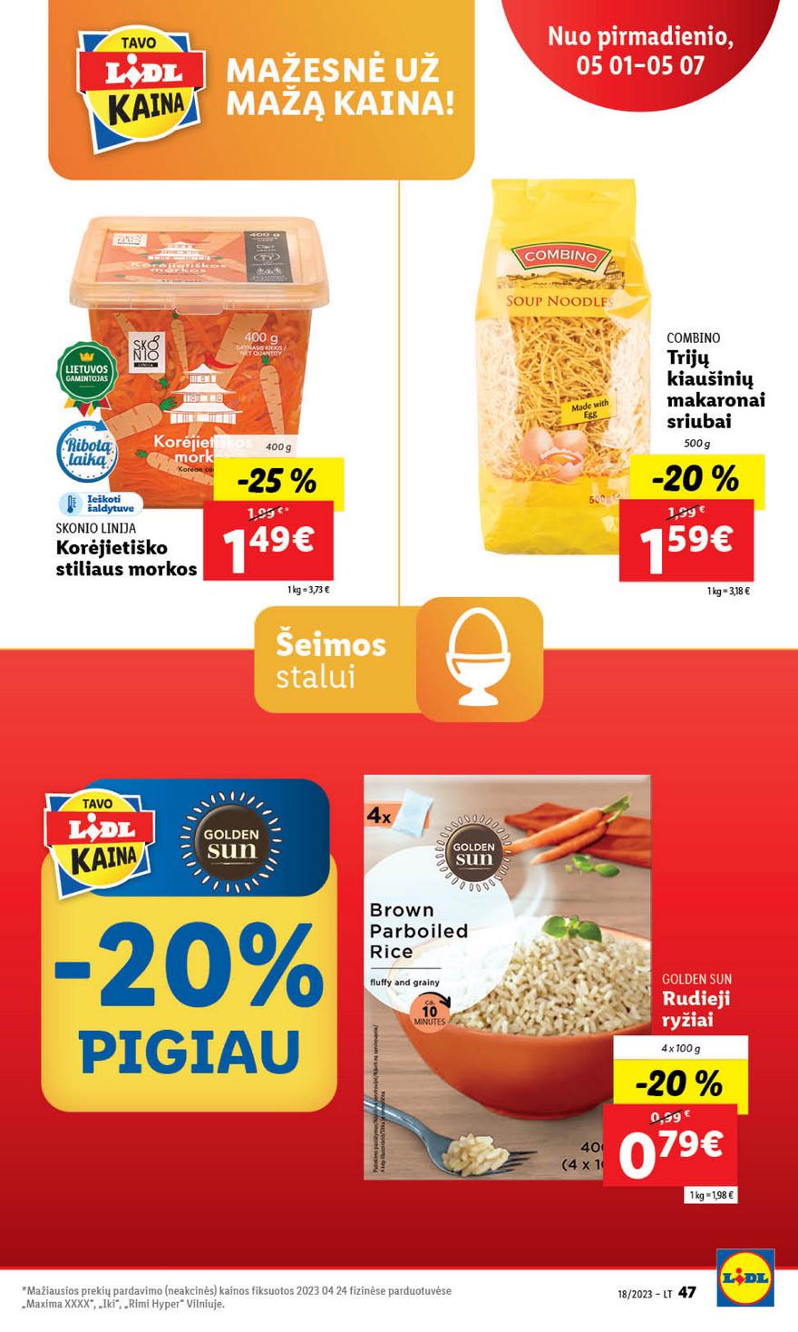 Lidl pasiūlymai akcijos nuo 
  2023-05-01 iki 
  2023-05-07 | Leidinukas.lt puslapis 47