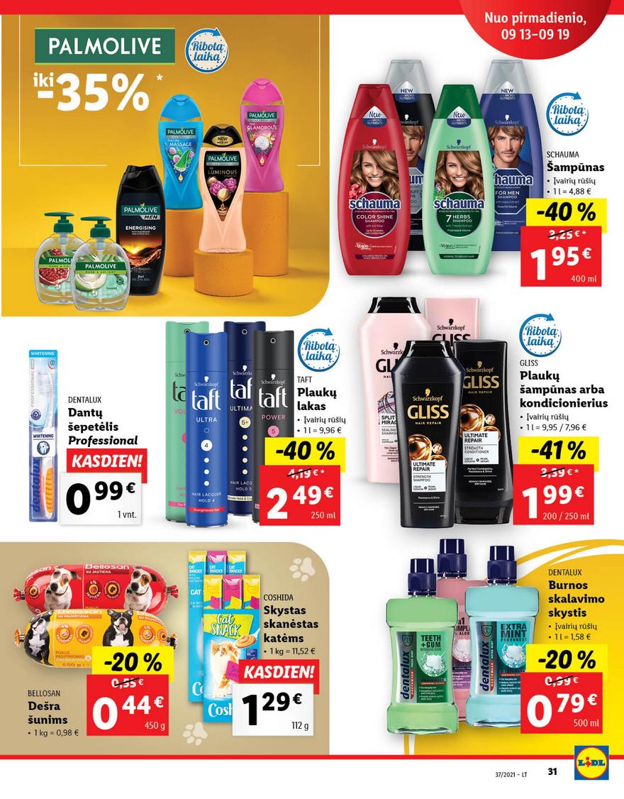 Lidl maisto prekių pasiūlymai akcijos nuo 
  2021-09-13 iki 
  2021-09-19 | Leidinukas.lt puslapis 31