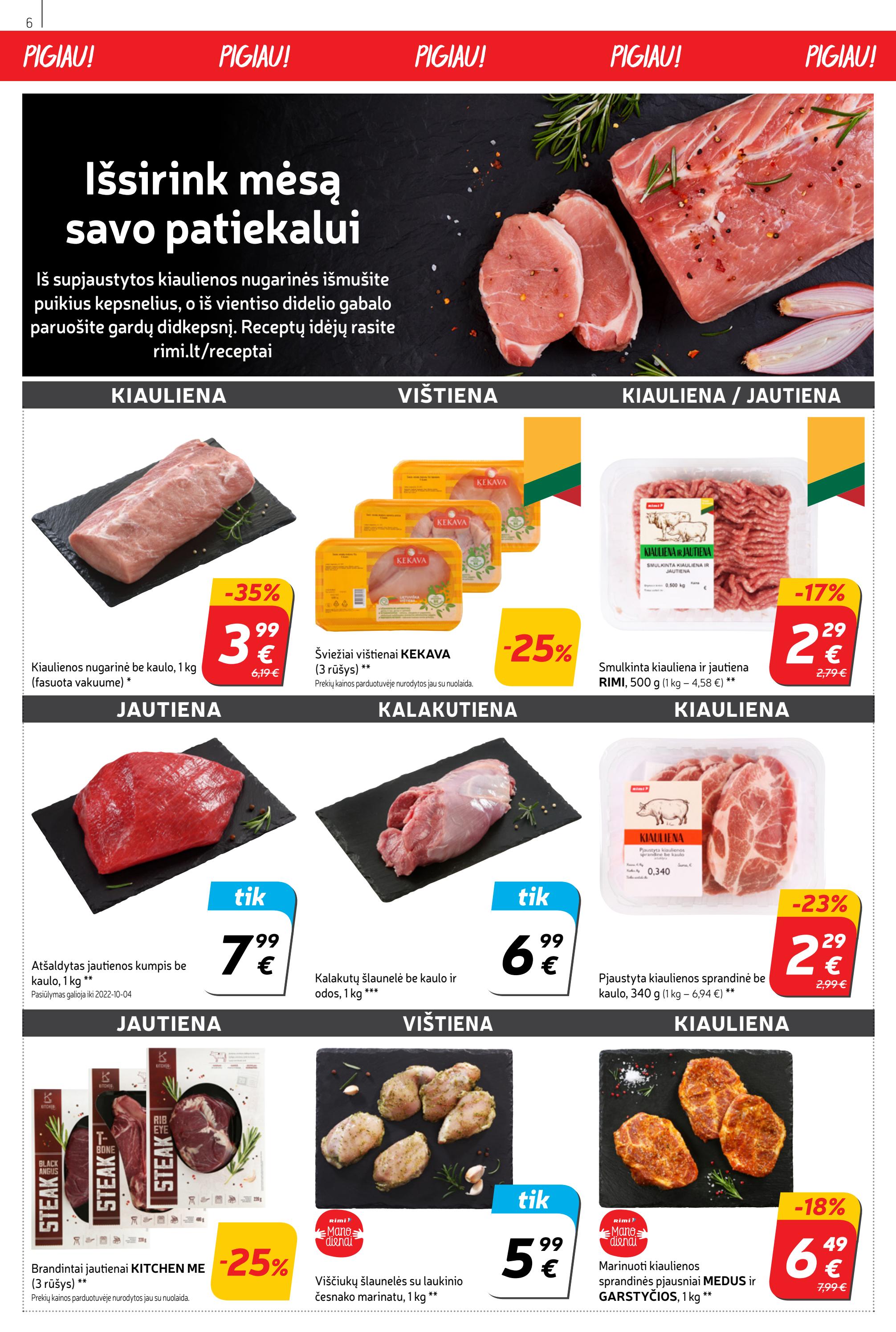 Rimi savaitinis leidinys akcijos nuo 
  2022-10-04 iki 
  2022-10-10 | Leidinukas.lt puslapis 6