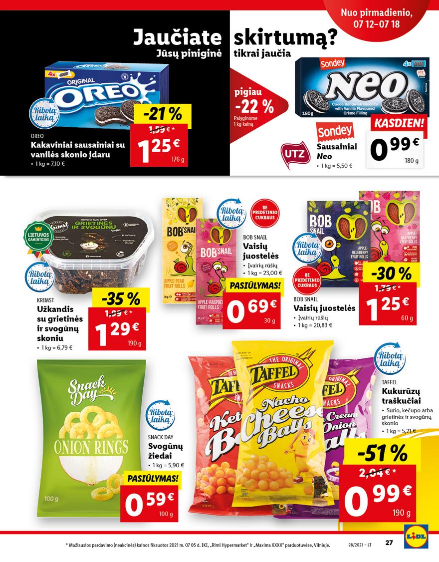 Lidl maisto prekių pasiūlymai akcijos nuo 
  2021-07-12 iki 
  2021-07-18 | Leidinukas.lt puslapis 27