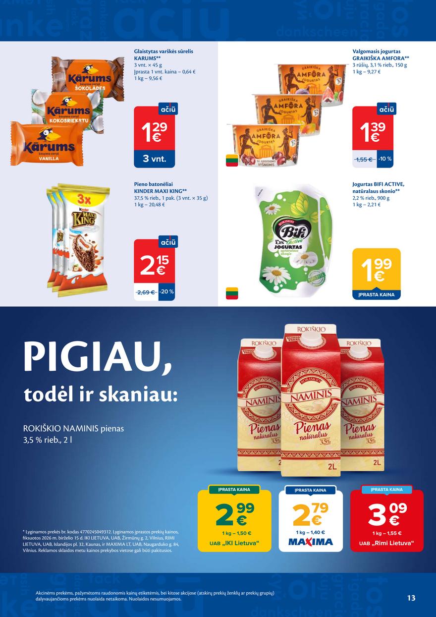 Maxima leidinys akcijos nuo 
  2026-06-23 iki 
  2026-06-29 | Leidinukas.lt puslapis 13