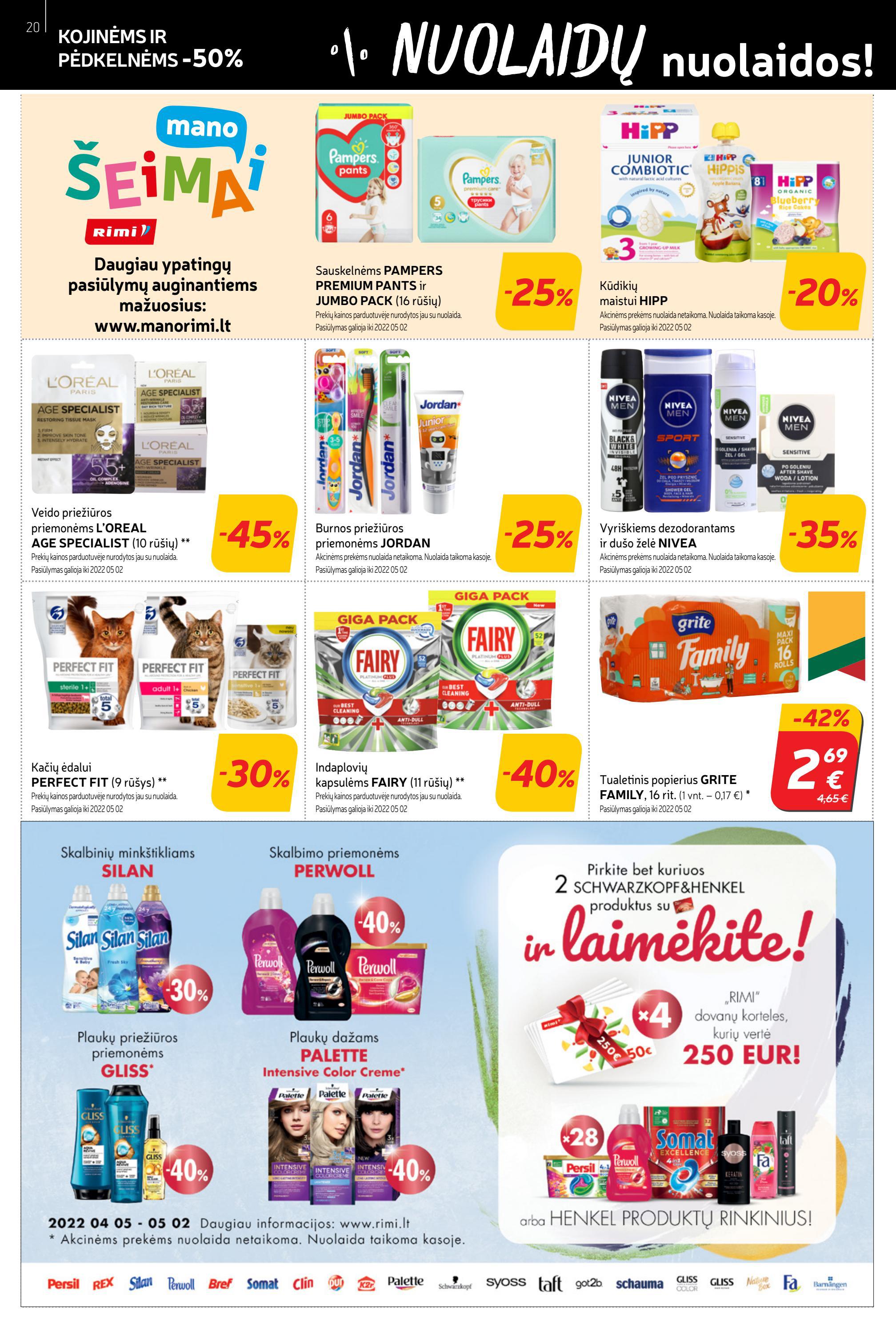 Rimi savaitinis leidinys akcijos nuo 
  2022-04-19 iki 
  2022-04-25 | Leidinukas.lt puslapis 20