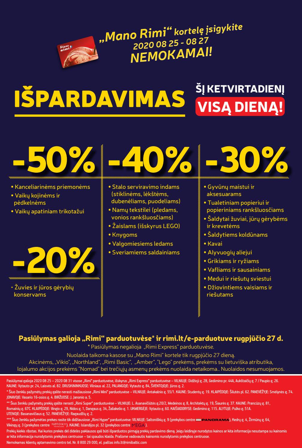 Rimi savaitinis leidinys akcijos nuo 
  2020-08-25 iki 
  2020-08-31 | Leidinukas.lt puslapis 24