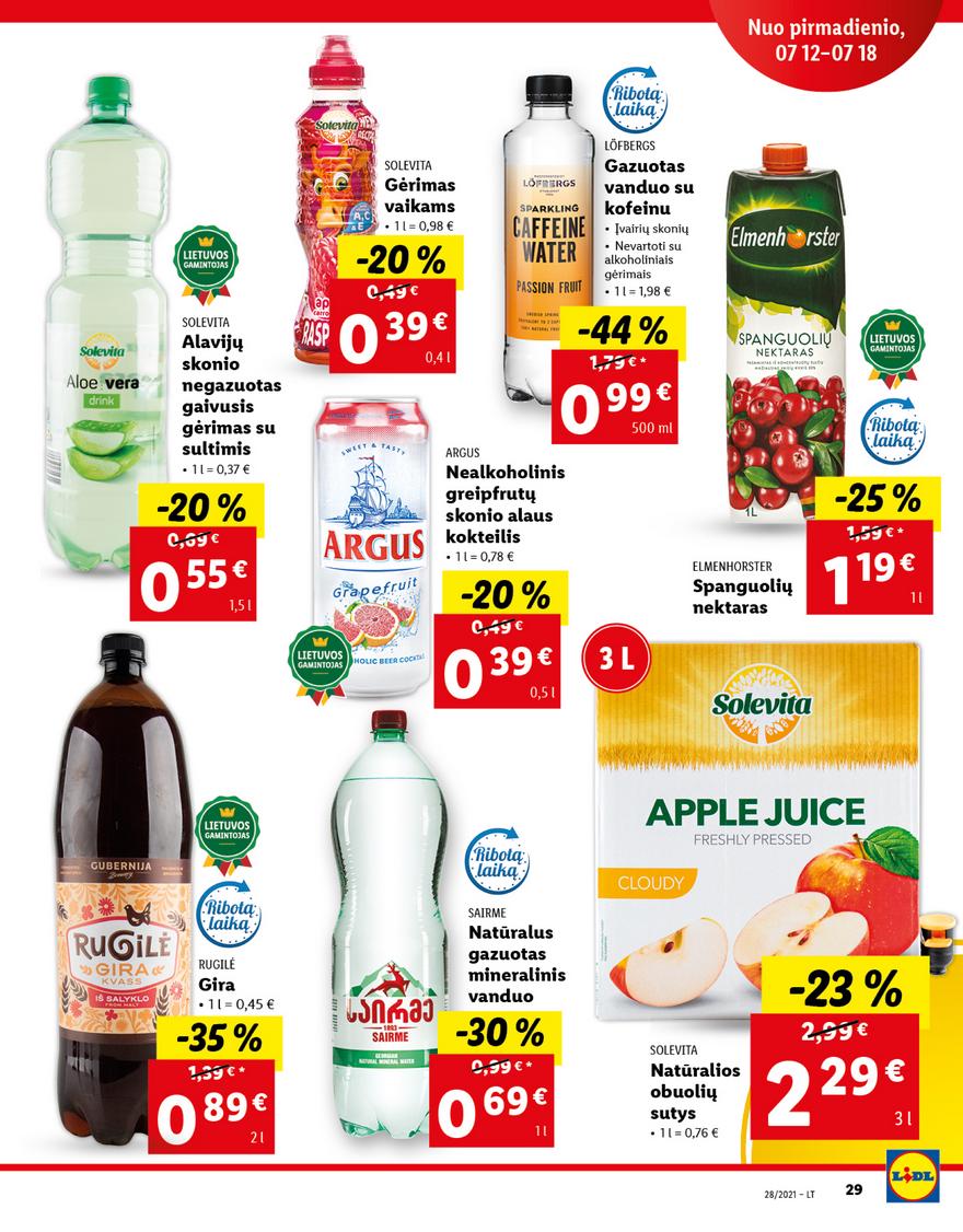 Lidl maisto prekių pasiūlymai akcijos nuo 
  2021-07-12 iki 
  2021-07-18 | Leidinukas.lt puslapis 29