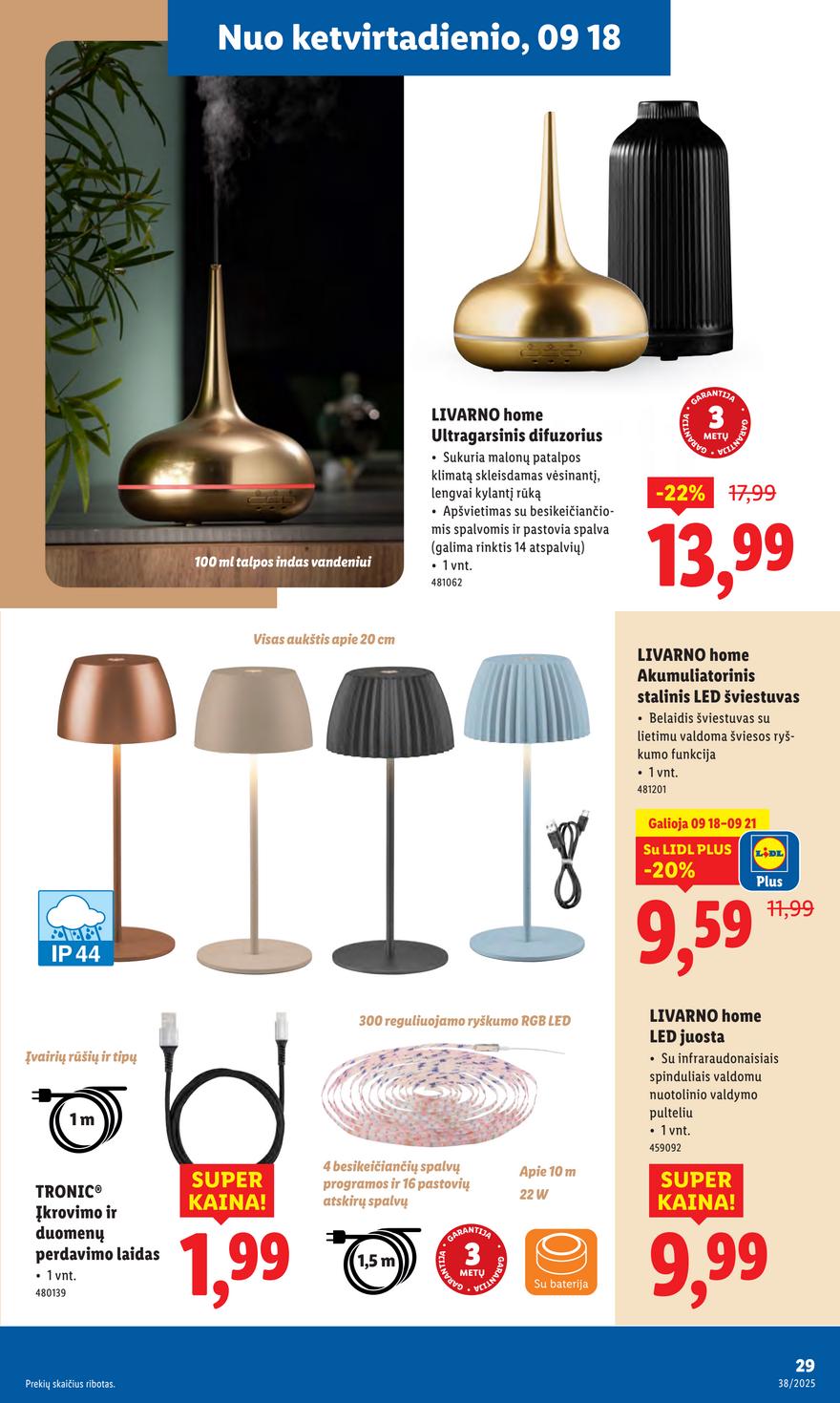 Lidl leidinys akcijos nuo 
  2025-09-15 iki 
  2025-09-21 | Leidinukas.lt puslapis 29