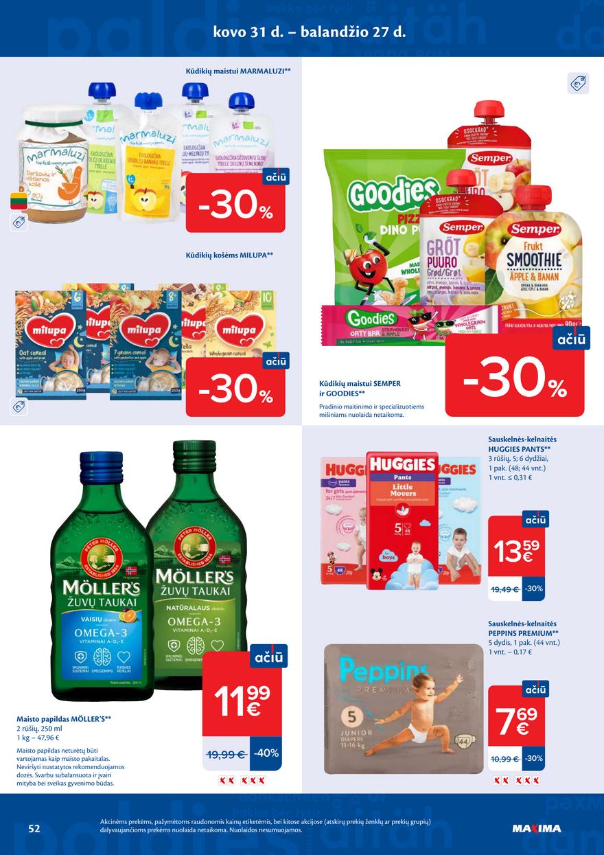 Maxima leidinys akcijos nuo 
  2026-04-21 iki 
  2026-04-27 | Leidinukas.lt puslapis 52